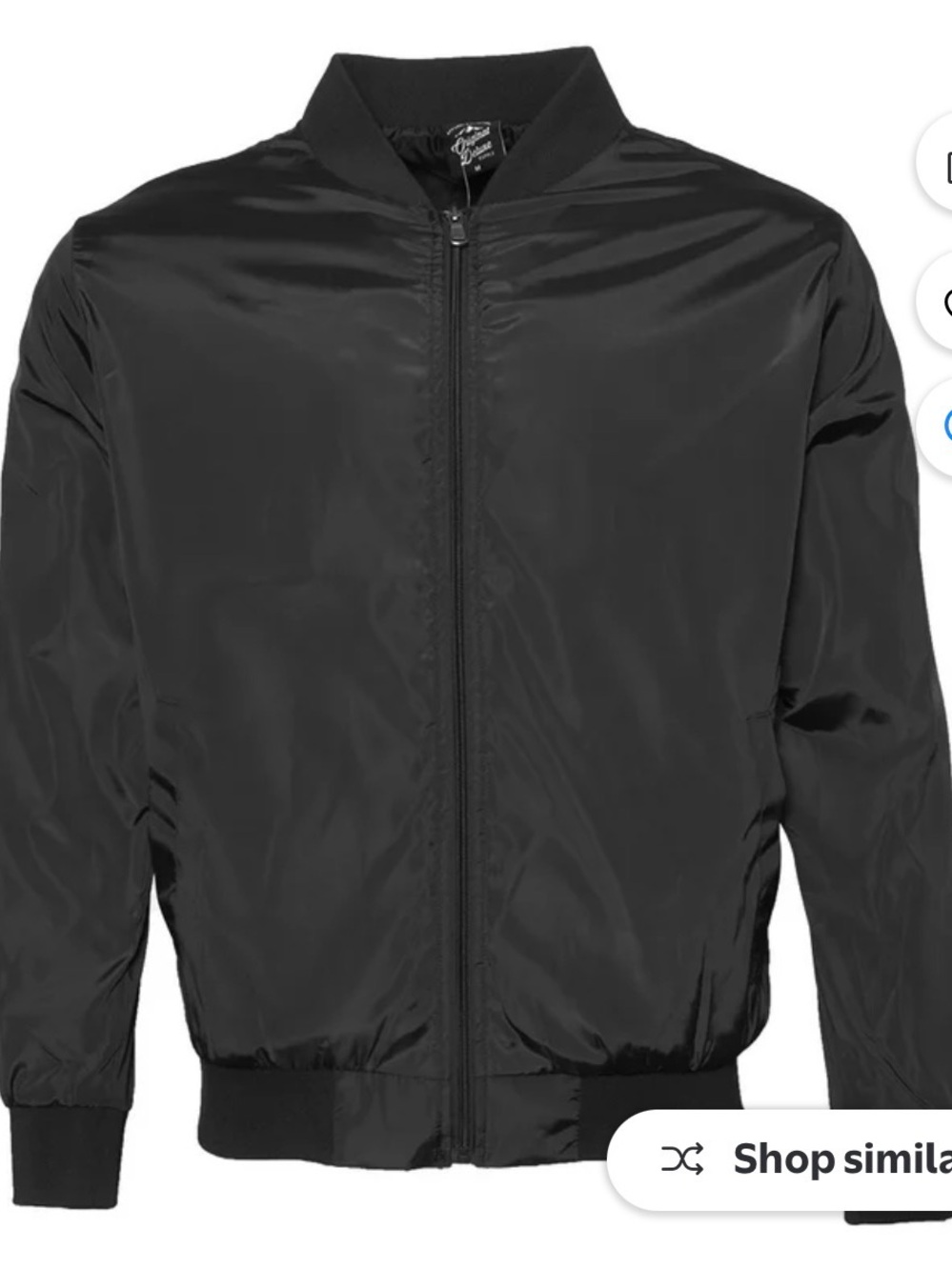 Original Deluxe Supply Black Bomber Jacket - 'Original Deluxe' Label